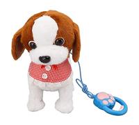 Socobeta Juguete Interactivo para Cachorros de Peluche, Imita la Voz Humana, Canta 8 Canciones en Inglés, 5 Voces Mimadas con Correa de Control Remoto para Decoración de la Casa de (Marrón)