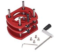 Socobeta Kit de Elevación de Enrutador de Elevación de Enrutador Manual con Manivela para Sierra de Mesa de Enrutador Insertar Placa Base Aleación de Aluminio Acero Inoxidable (Negro)