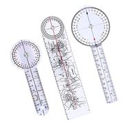 Socobeta Kit de Regla de ángulo, Práctico Dispositivo de Medición de Articulaciones para Médicos de 6/8/10 Pulgadas, 3 Piezas de Plástico