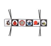 Socobeta Libro de Tela para bebé de 4 Estilos, Libro Suave Educativo Temprano con Espejo Divertido para el Desarrollo del Cerebro Infantil, Juguete para Cuna de Coordinación Mano-ojo (Insecto)