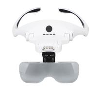 Socobeta Lupa de Cabeza LED Recargable, Lupas Brillantes con Diadema y Manos Libres con 5 Lentes para Trabajo Cercano, Diseño de Carga USB para Lectura y Manualidades