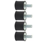 Socobeta M3 M5 M6 Soportes de Goma Elementos de Amortiguación de Reducción de Ruido para Motores, Bombas para Automóviles Barcos 4 Piezas Bobinas Antivibración (VD15*15 M5*12)