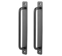 Socobeta Manijas para Puertas Correderas, Elegantes Tiradores de Aleación de Aluminio para Armarios, Cobertizos para el Hogar y la Oficina, Color Negro, 2 uds.