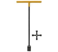 Socobeta Medidor de Agua Llave de Llave de Agua Caída de Agua T Clave de Acera con Herramienta de Utilidad de 4 Válvulas para el Rociador de Grifos (Amarillo)