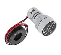 Socobeta Medidor de Corriente Digital Mini Amperímetro de Alto Brillo para una Medición Segura y Confiable para Uso en Exteriores (Blanco)