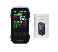 Socobeta Medidor de Humedad Pantalla LCD de Detección Precisa para Paredes de Madera, Probador No Invasivo para Inspectores de Viviendas, Ondas de Alta Frecuencia (Medidor de Humedad sin pines) para