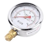 Socobeta Medidor de Presión Industrial, Probador de Presión de Glicerina Duradero para Petróleo, Electricidad, Química, Acero Inoxidable, 1 Unidad