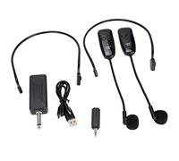 Socobeta Micrófono inalámbrico 1 a 2 Auriculares Profesionales Micrófono UHF para computadora con Amplificador de Voz