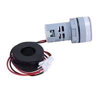 Socobeta Mini Amperímetro Digital, bajo Consumo de Energía, Señal Luminosa para Uso con Ahorro de Energía (Blanco)