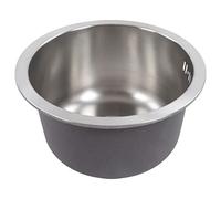 Socobeta Mini Fregadero de Cocina Redondo, Fregadero Redondo de Barra de Diseño de Montaje Doble Extremadamente Duradero de Acero Inoxidable para Cocina