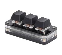 Socobeta Mini Teclado Personalizado de 3 Teclas con Luz RGB para Juegos y Uso en Oficina Material ABS Plug and Play