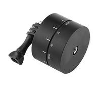 Socobeta Mini Trípode Giratorio Ligero de 360° para, Estabilizador de Lapso de Tiempo de 60 Minutos para Cámaras, Metal Negro de 2,36 Pulgadas de Diámetro para Fotografía Al Aire Libre y Aventuras