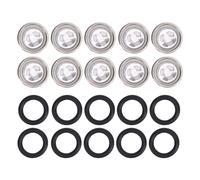Socobeta Mirilla del Cilindro Maestro de Freno, 10 Piezas Lente de Mirilla del Cilindro Maestro con Anillos de Sellado para Motocicleta ATV (12MM)