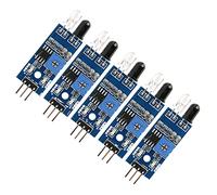 Socobeta Módulo de Sensor Infrarrojo para Evitar Obstáculos, Sensor IR de Detección Ajustable para Robot de Coche Inteligente, Paquete de 5