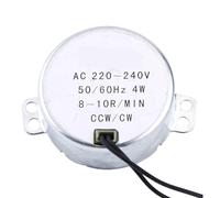 Socobeta Motor Sincrónico de CA Motor Engraneado de 220 a 240 V Motor Imán Permanente con Engranajes de Reducción para el Estante de Pantalla del Calentador de Ventilador Eléctrico (8-10RPM)