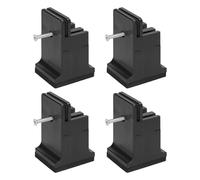 Socobeta Muebles para Muebles, 4 Piezas de Goma Ajustables Alas Elevadores de Marco Conveniente para Gabinetes para el Hogar (Negro)