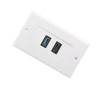 Socobeta Panel USB Integrado, Conexión Flexible, Toma de y Vídeo para Varios Dispositivos, Resistente y Duradero