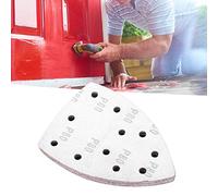 Socobeta Papel de Lija para Ratón Hojas de Lija Duraderas para la Preparación de la Lijadora de Palma, 60 Piezas de Papel de de 11 Orificios para Pulir y Pulir Madera Metálica, 140 X 140 X 100 Mm