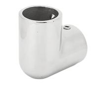 Socobeta Pasamanos para Barcos de 2 Vías, Conector de de Acero Inoxidable de ángulo Recto Duradero para Uso Marino, Soporte de Tubería de 90 Grados, Pasamanos para Barcos de 1 X 2 Vías (25MM)