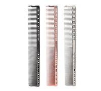 Socobeta Peine para el Cabello 20x5x2 3 Uds, Juego de Peines de Aluminio Espacial, Cepillo Antiestático de Dientes Finos Y Anchos, Herramienta de Peluquería