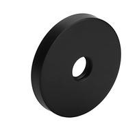 Socobeta Placa de Cubierta de la Brida del Brazo de la Ducha, Brida del Brazo de Ducha Grande en Acero Inoxidable G1/2 Pulgadas de Gran Diámetro para el de (Negro)