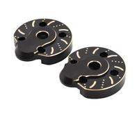 Socobeta Placas de Cubierta de Portal de Latón Duraderas, 2 Piezas con Revestimiento Anticorrosión para Coches RC, Estabilidad y Rendimiento para Capra SCX10 III