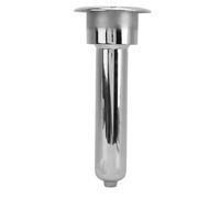 Socobeta Portavasos para Caña de Pescar 2 en 1, Soporte Universal para Caña de Pescar Marina de Acero Inoxidable para Barcos (0 Grados)