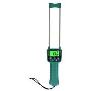 Socobeta Probador de Humedad del Medidor de Humedad de Heno con la Sonda de Acero de Doble Varilla de Alta Precisión para 14 Cultivos LCD Display Voice Transmisión