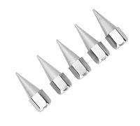 Socobeta Punta de Engrasador Resistente Al óxido - Juego de 5 Accesorios de Repuesto para Lubricación de Pistolas de Engrase - Ideal para Aplicaciones de Camiones y Granjas Acero