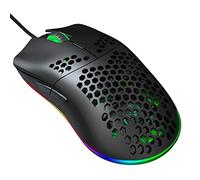 Socobeta Ratón Ratón para Juegos Ratón con 6 Teclas con Cable para iluminación Ratón con Orificio para computadora portátil