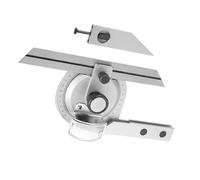 Socobeta Regla de Medición del Buscador de ángulos del Transportador de Bisel Universal de Acero de Alta Resistencia de 360 grados para Medición de ángulos Internos y Externos en Mecanizado