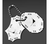 Socobeta Regla de Soldadura, Herramienta Precisa de Prueba de Juntas de Soldadura, Inspección de de Alta Eficiencia, Tamaño de Bolsillo, 2 Piezas