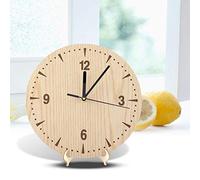 Socobeta Reloj de Pared de 4.7 Pulgadas de Madera Maciza sin Ruido, Reloj de Escritorio, Reloj de Escritorio Madera Silencioso Inauguración de una casa Silencioso sin tictac