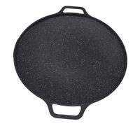Socobeta Sartén Redonda Antiadherente para Parrilla Coreana, Placa de Barbacoa Eléctrica Resistente Al Calor para Uso Doméstico, Aleación de Aluminio de 15,6 Pulgadas