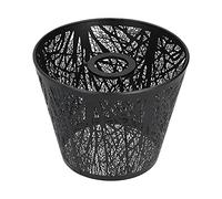 Socobeta Sombra de la Lámpara de Mesa, Escala de Lámpara de Hierro Forjado y Maravillosa Sombra Fuerte Transmisión de Luz de Luz de (Negro)