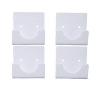 Socobeta Soporte de Barra de Cortina de Ducha de Baño de Acrílico Transparente, Retenedor Adhesivo Fuerte para Uso Doméstico, 4 Uds. (Blanca)