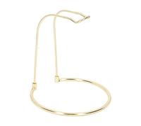 Socobeta Soporte para Carrete Giratorio, Base Redonda Desmontable Ligera, Soporte para Equipo de Pesca para Carretes Giratorios de Acero Inoxidable (Oro)