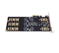 Socobeta Tarjeta Adaptadora PCIe M.2 Adaptador de Expansión de Alta Velocidad para 5 SSD Serial ATA M.2 Fácil Instalación