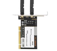 Socobeta Tarjeta de Redes Tarjeta PCI WiFi Tarjeta de Red WiFi 300Mbps AR9223 Banda B/G/N Adaptador de Escritorio PCI Compatible con 802.11b / g/n con 2 Antenas