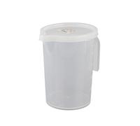Socobeta Taza Medidora de Plástico Transparente, Accesorio Duradero para Hornear en la Cocina a Prueba de Calor con Tapa para Chef Casero, 500ml/1000ml (500ML)