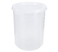 Socobeta Taza Medidora de Plástico Transparente con en ángulo, Esencial para Cocinar Ligero con Tapa para Amantes de la Comida, 500ml/1000ml (1000ML)