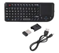 Socobeta Teclado Inalambrico Delgado Ultra Mini Touchpad Retroiluminado Recargable con Indicador de Infrarrojos, Ranura para Teclado, Potente Conexión Inalámbrica 2,4 GHz