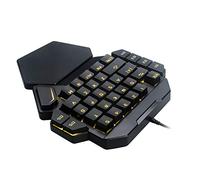 Socobeta Teclado Teclado para Juegos Teclado mecánico Blacklight portátil para una Mano con función de definición Macro