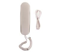 Socobeta Teléfono Fijo con Cable Teléfono de Uso doméstico Teléfono Fijo Pared de la Mesa Doble propósito para el Hotel Habitación de Invitados Ascensor Familiar Baño Beige