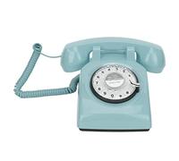 Socobeta Teléfono Fijo Giratorio Clásico con Tono de Llamada Mecánico Vintage para Uso Doméstico y de Oficina