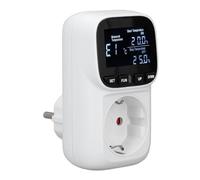 Socobeta Termostato Enchufable, Enchufe de Control Preciso de Temperatura con Sonda Impermeable para Control de Jardinería, Calefacción y Refrigeración EU 230V 16A
