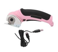 Socobeta Tijeras Eléctricas, Tijeras para Tela Inalámbricas, Cortador Rotativo Recargable para Tela, Alfombra, Cuero, Corte de Papel Kraft, 240RPM (Rosa)