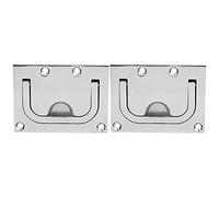 Socobeta Tirador de Escotilla de Barco, Hardware Marino Duradero para Manija de Cubierta de Cubierta de Barco, 2 uds., Anillo de Casillero de Acero Inoxidable para Entusiastas de la Navegación