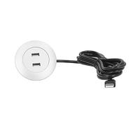Socobeta Toma de Puertos de Carga USB Duales con Instalación de Montaje Empotrado para sofá, Adaptador de Voltaje Universal para Carga Rápida, 1 Toma de para sofá, Longitud de Línea de 8.2 Pies