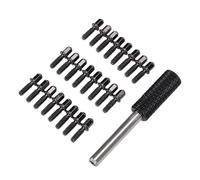 Socobeta Tornillos Hexagonales M3 Duraderos para Llanta de Rueda RC con Destornillador para Modelos 1/8 1/10 RC Crawler 24 Piezas Negro